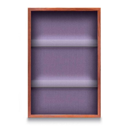 United Visual Products Outdoor Enclosed Combo Board, 48"x36", Satin Frame/Grey & Ultramarine UVCB4836OD-GREY-ULTMAR